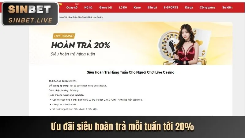 Ưu đãi hoàn trả tiền cược slot game 7clubs web